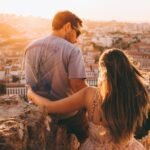 couple, viewpoint, city